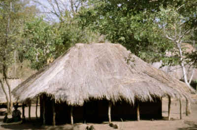 Eine der vielen Ngoni-Htten am Wegesrand