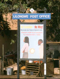 Was die Post in Malawi nicht alles macht...